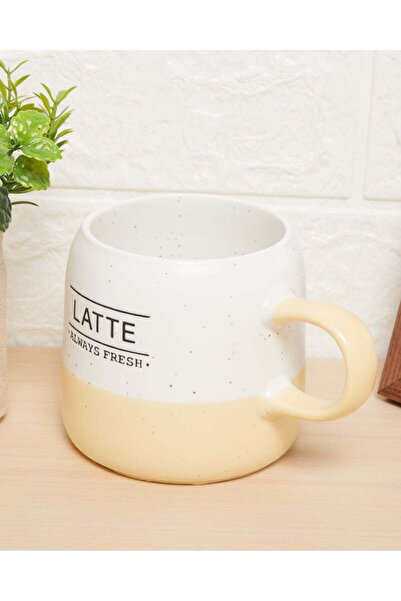 REDTAG Yellow And White Latte Mug