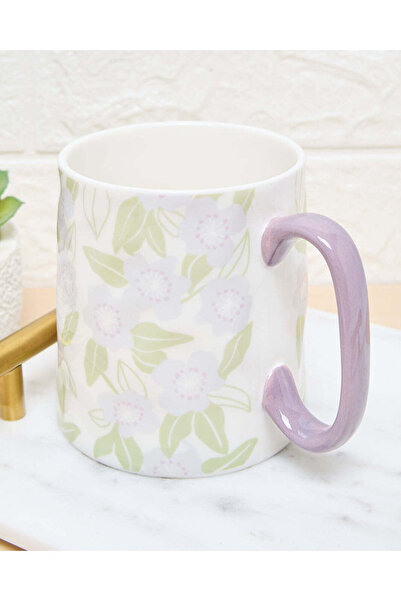 REDTAG Purple And White Floral Mug