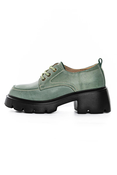 advancer Women's Casual Shoes Made of Genuine Leather 66920 Green