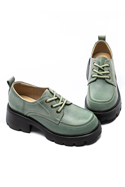 advancer Women's Casual Shoes Made of Genuine Leather 66920 Green