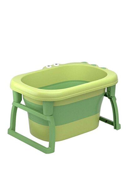 Yelajoy حوض استحمام قابل للطي للأطفال، مع وسادة حماية من التلال، مريح، يدعم ا...