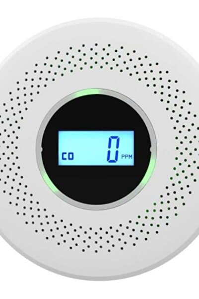 OEM Pexor Wireless Smoke and Carbon Monoxide Detector, Digital Display, 10 x 10 x 4 cm, White