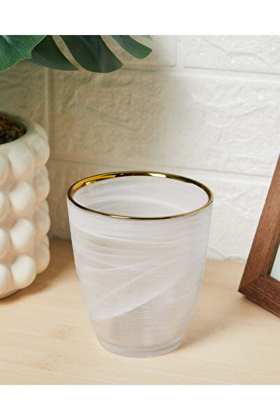 REDTAG White Alabaster Tumbler With Gold Rim