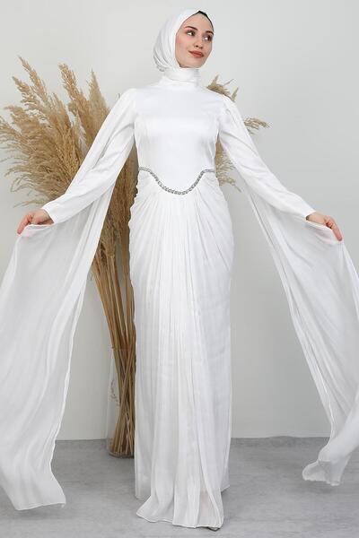 GİYZAMİLA Armin Yoryo Evening Dress White