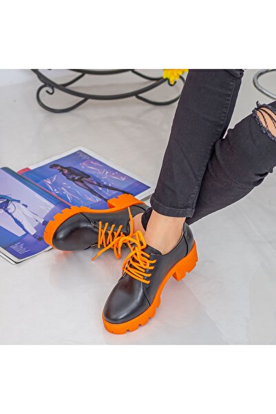 mei Pantofi Casual Dama ZP1971 Black-Orange