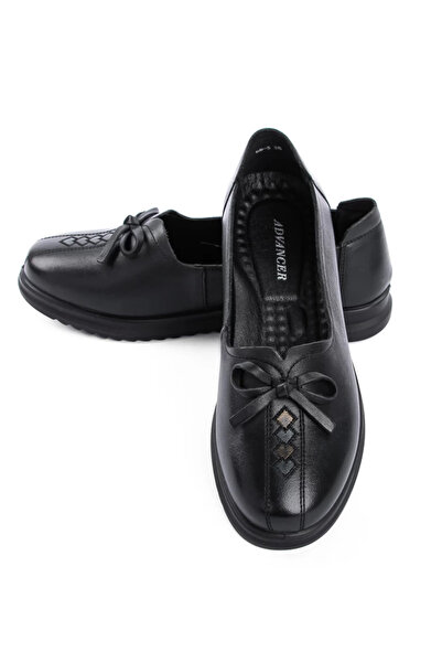 advancer Γυναικεία Casual Παπούτσια από Γνήσιο Δέρμα 66-5 Μαύρα