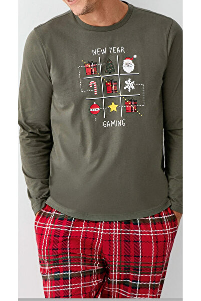 Arnetta Men's Premium 100% Cotton New Year/Christmas Pajama Set