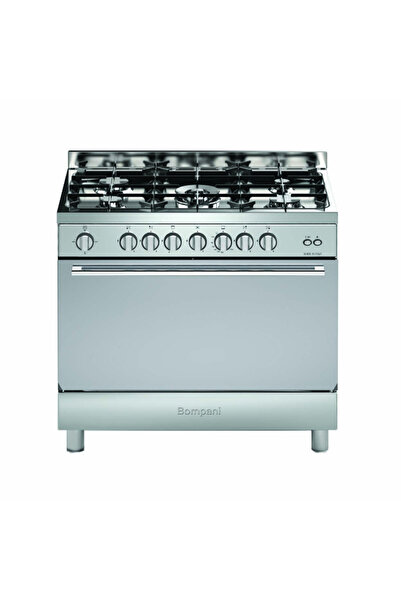 Bompani موقد غاز من الفولاذ المقاوم للصدأ – 109 لتر – 5 شعلات – رمادي – DIVA9...
