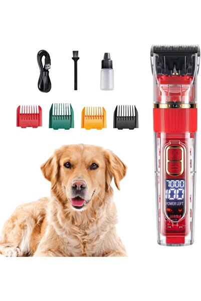 Yelajoy Pet Hair Trimmer with Digital Display,Quiet,Rechargeable Cordless,3 S...
