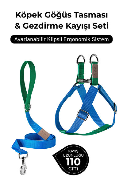 pasiole Adjustable Dog Harness and Walking Leash Set | Handmade, Durable, Convenient to Use