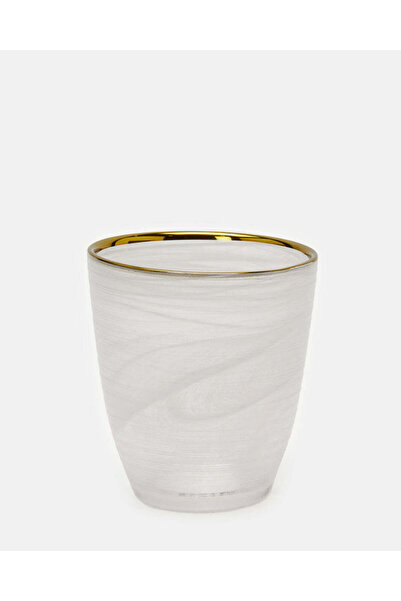 REDTAG White Alabaster Tumbler With Gold Rim