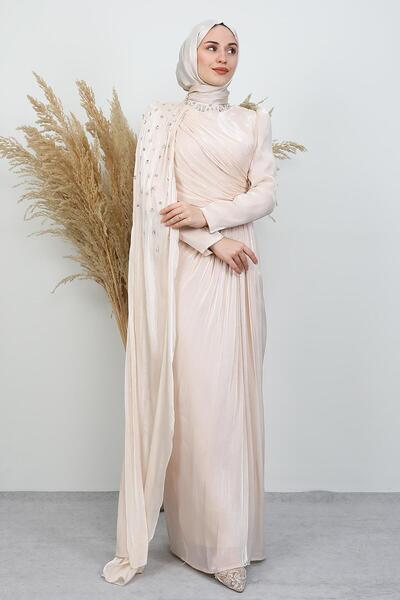 GİYZAMİLA İlkin Yoryo Evening Dress Gold