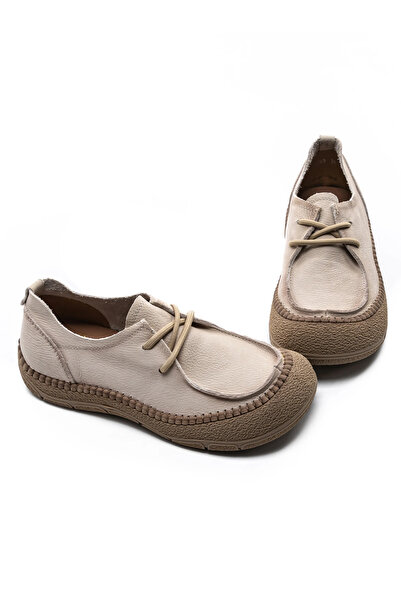 FORMAZIONE Women's Casual Shoes Made of Genuine Leather KM5169 Cream