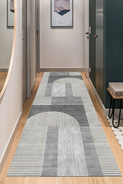 GECE HOME DİJİTAL BASKILI Kaymaz Taban Yıkanabilir Modern Mutfak Halısı Salon...