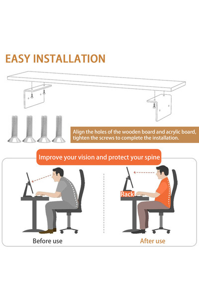Sinyin Monitor Stand Riser, 80cm Computer Monitor Stand,Ergonomic Height Laptop Riser-Wooden