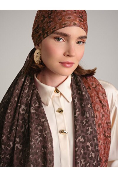 Ayshara Peleng Koleksiyonu Koral Yalaz Çift Taraflı Şal