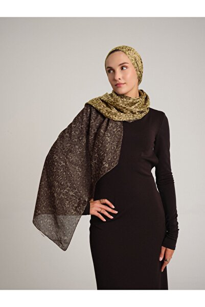 Ayshara شال بيلينج كولكشن من الفيلق بلون تان ذو وجهين