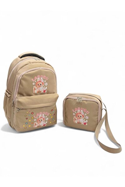 QİELL LabubuLU ilkokul Kız Sırt Çantası Termal Beslenmeli Bir Çok Renk Versiyonu