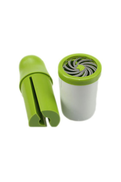 HALAMODO Green and White Herb Grinder Vegetable Slicer