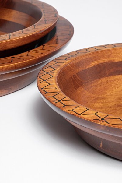 Bin Shihon Vietnamese wooden tea set, 3 pieces