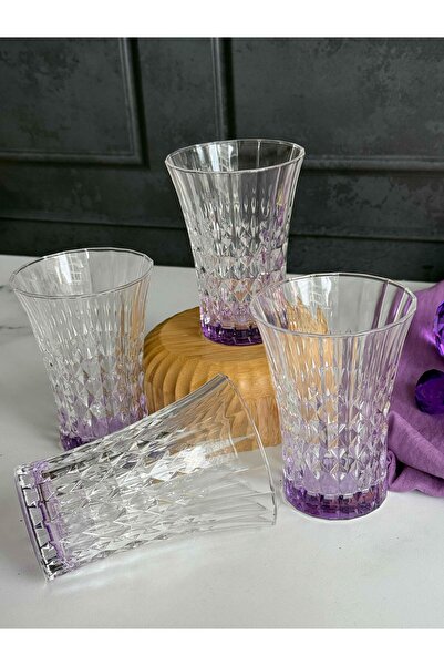 ROSSEV Darkness Mor Crystal 4-Pack Soft Drink Glasses (200ml)