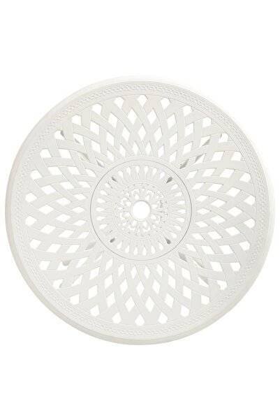 vidaxl Garden Table White 78x78x72 cm Cast Aluminium