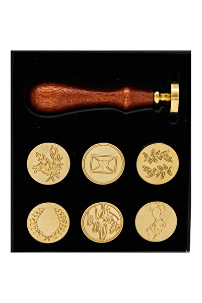 ARTIZAAR Set de 7 ștampile din alamă pentru turnarea sigiliilor de ceară – Modele de invitații de nuntă și botez