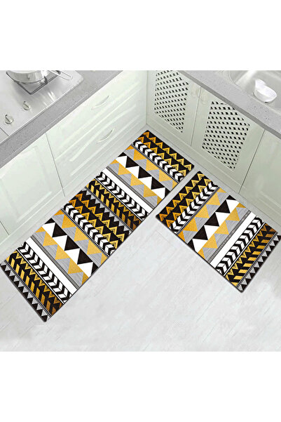 HALAMODO Multicolour Triangle Pattern Patchwork Kitchen Floor Mat 50X160 cm