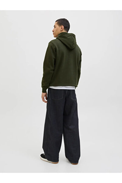 Jack & Jones Men's Hooded Khaki Sweatshirt