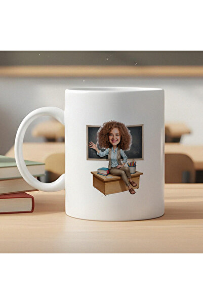 Hediyesepeti Teacher Cartoon Design Mug