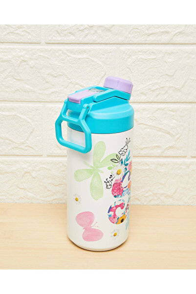 REDTAG White Printed Double Wall Vacuum Water Bottle