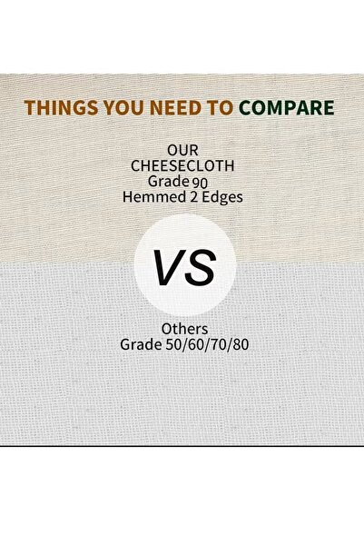 Generic 1Pc Grade 90 Cheesecloth - 100% Reusable Muslin (50*50cm) for Cooking/Straining/Cheese Making