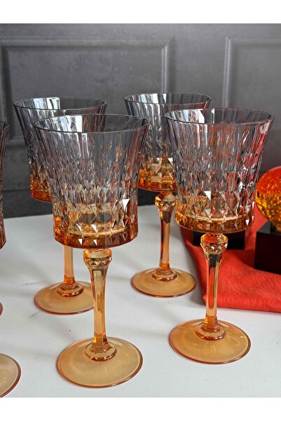 ROSSEV Darknnes 4-Pack Orange Smoked Crystal Glass (120ml)