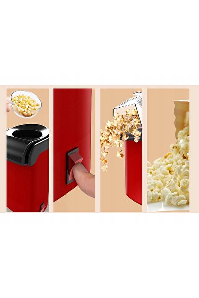 zola Hot air popcorn maker, 1200W, capacity 0.27 l, 16.5 x 21.5 x 5 cm, red/black