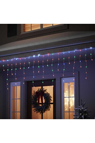 HOFF Luminițe de Crăciun în formă de țurțuri, 100 microLED-uri, multicolore, ...