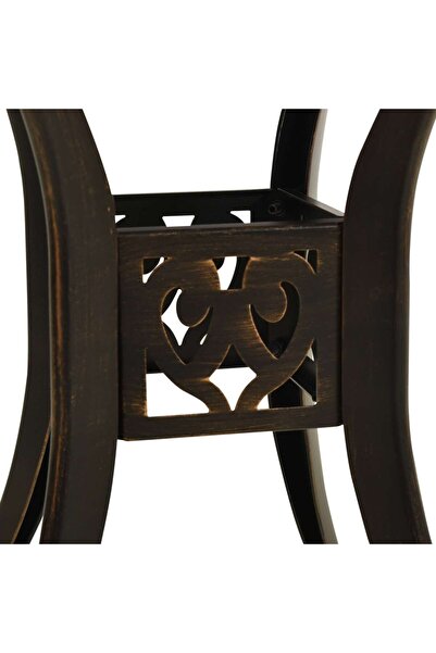 vidaxl Garden Table Bronze 78x78x72 cm Cast Aluminium