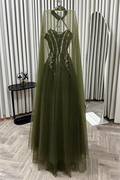 007 Olive Evening Dress