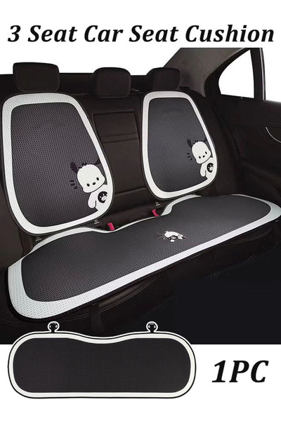 Generic Cartoon Car Seat Cushion 3 Seat Car Seat Cushion Breathable Ice Silk Dust Proof Protector Pad Mat