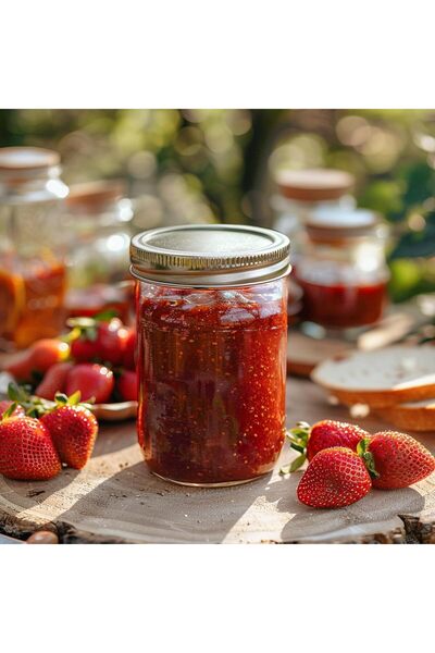 Home Zone 8 oz Small Mason Jars - Pack of 6, Regular Mouth with Lids & Sealing Bands