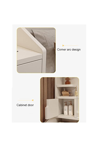 KEKE Makeup Vanity Table Dressing Table Flip Mirror With Drawers