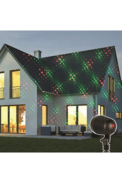 HOFF Christmas laser projector, indoor + outdoor, 58740001, red + green light, with remote and light