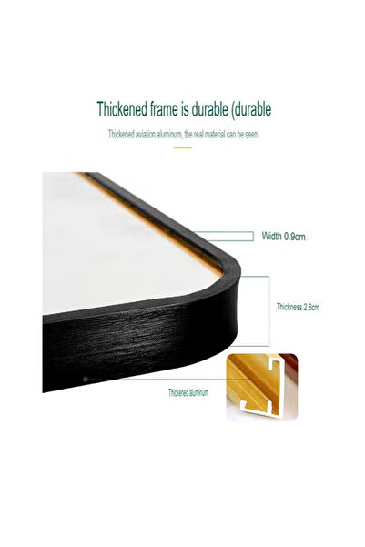 KEKE Full Length Mirror 50X150 cm, Floor Mirror with Aluminum Alloy Frame