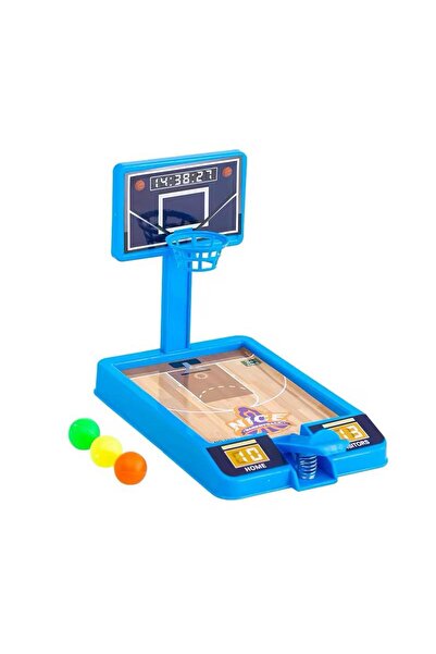 Generic Mini Desktop Basketball Hoop – Fingertip Fun for Office Stress Relief & Skill Shots (BLUE)