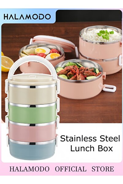HALAMODO صندوق غداء من الفولاذ المقاوم للصدأ، محمول للمكتب المنزلي الحراري لل...