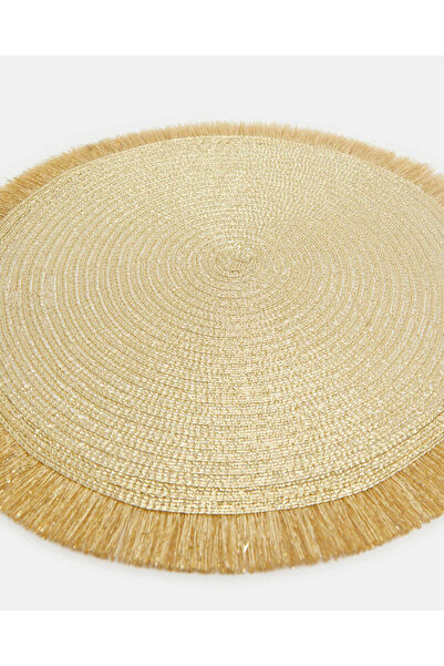 REDTAG Gold Textured Round Placemat