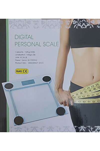 Beauenty Clear Glass Electronic Scale - 150kg/330lb