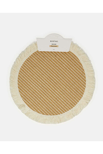 REDTAG Brown Textured Round Placemat