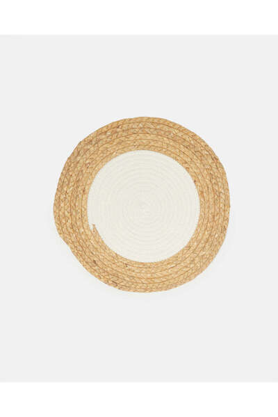 REDTAG Beige Textured Round Placemat