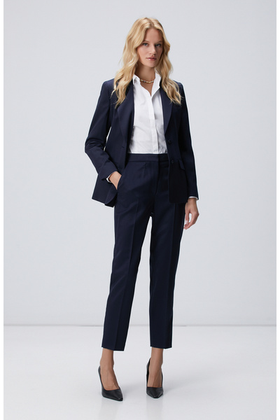 Network Lacivert Yün Karışımlı Pantolon