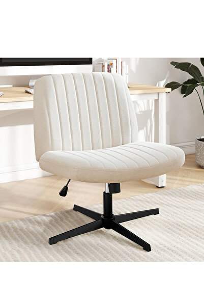 VariFurnx Criss Cross Legged Office Chair Wide Comfty Desk Chair No Wheels Ar...